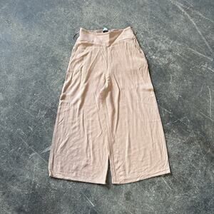 Petal Pup Nicola Wide Leg Pants Womens 2 Brown High Waist Relax Summer